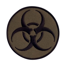 BIOHAZARD - zagrożenie biologiczne - okrągła, gaszona